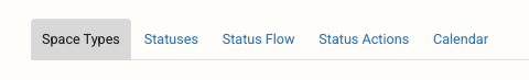Settings page tabs